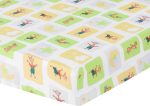 EVERYDAY KIDS Precious Moments Noah’s Ark 4 Pc Crib Bedding for Girls Nursery Set Includes Baby Bed Quilt, Fitted Sheet, Dust Ruffle and Diaper Stacker with Sweet Images of Elephants and Giraffes - Image 6